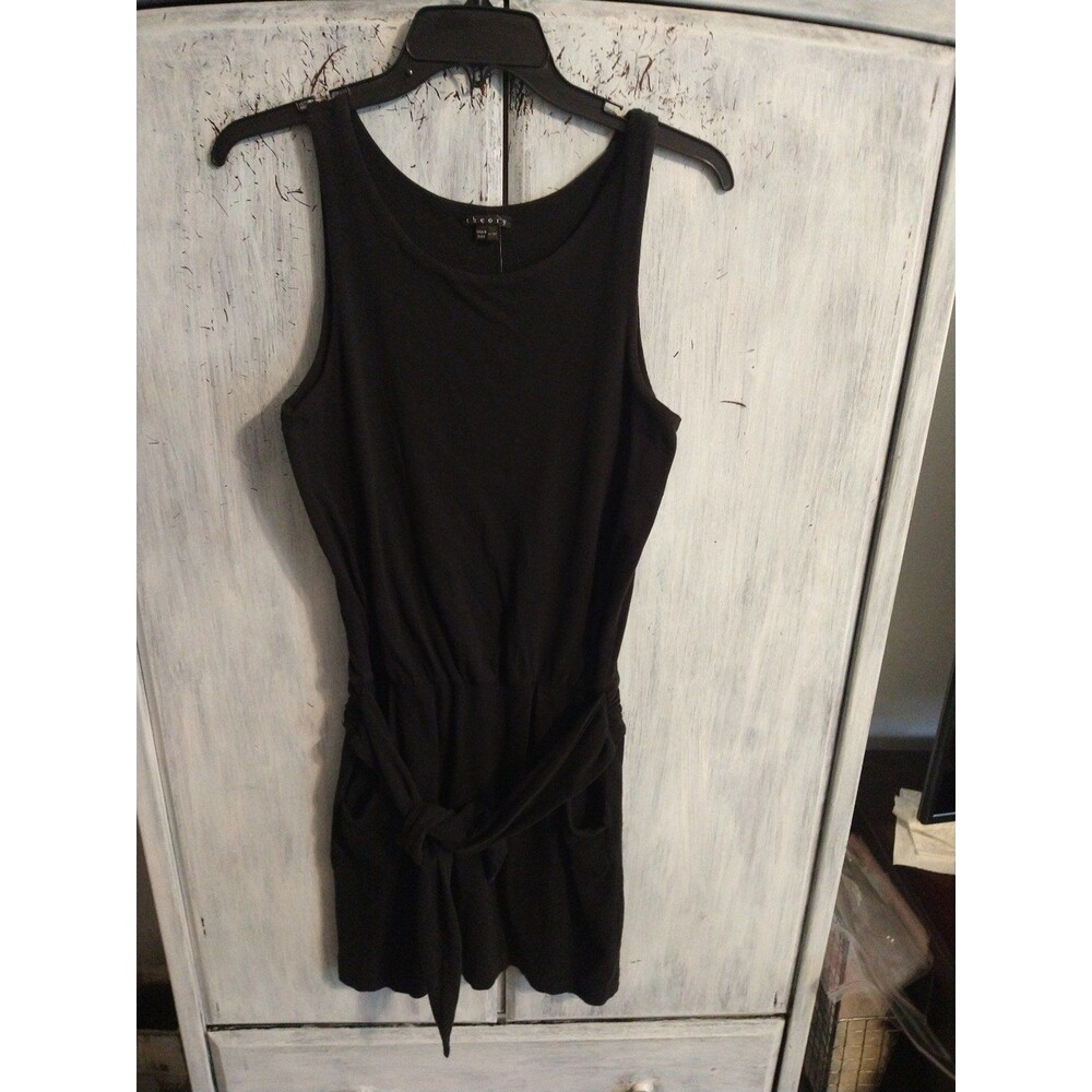 Theory black sleeveless Mini dress Sm Comfy Cozy Summer Beachy Boho